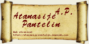 Atanasije Pantelin vizit kartica